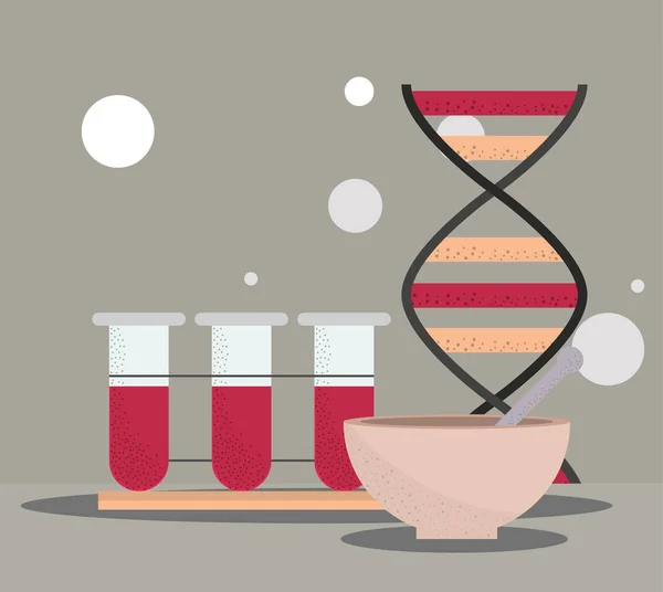 Próbki krwi DNA — Wektor stockowy