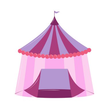 Bayrağı olan sirk çadırı