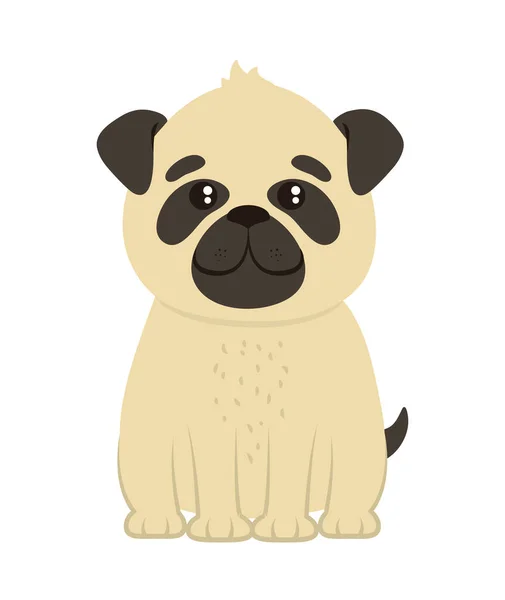 Lindo perro pug — Archivo Imágenes Vectoriales