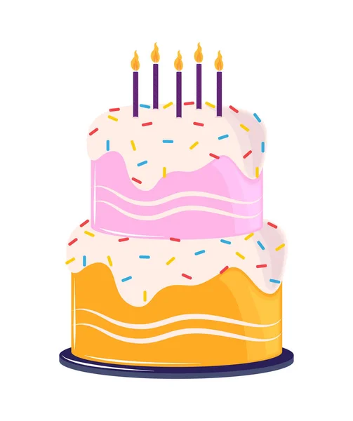 Birthday cake party — Stock Vector