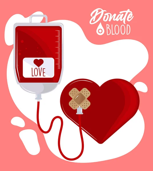 Faire un don affiche de sang — Image vectorielle