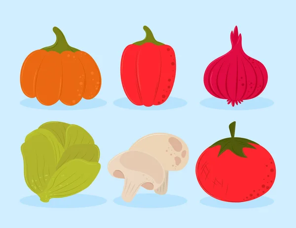 蔬菜及食物图标 — 图库矢量图片