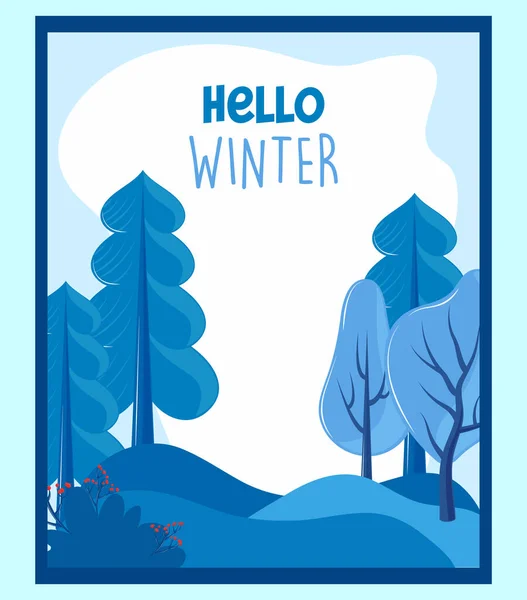 Bonjour affiche d'hiver — Image vectorielle