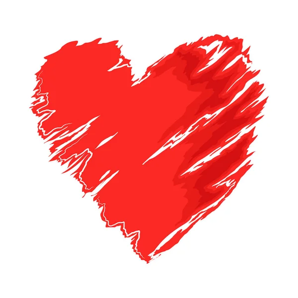 Corazón rojo amor — Archivo Imágenes Vectoriales