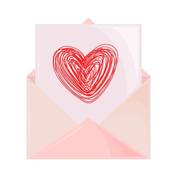 Seni seviyorum zarf — Stok Vektör