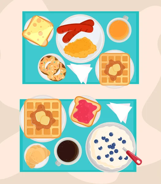 Ontbijt voeding voedsel — Stockvector