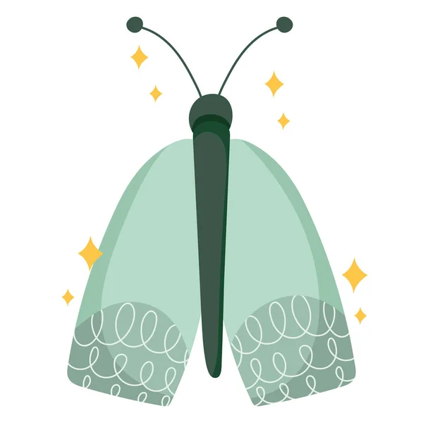 Kreslená ikona motýla — Stockový vektor