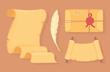 Kağıt ve tüy seti