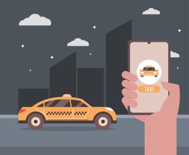 Gece servisinde taksi.