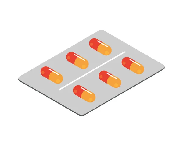 Healthcare pills prescription — 图库矢量图片