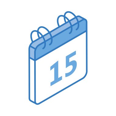 Takvim izometrik simgesini