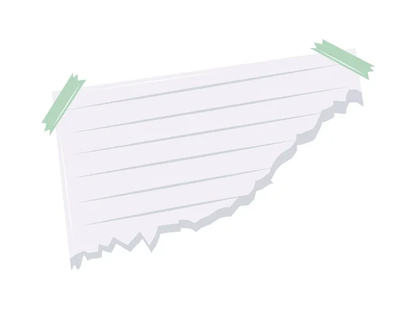 Roztržený papír s lepicí páskou — Stockový vektor