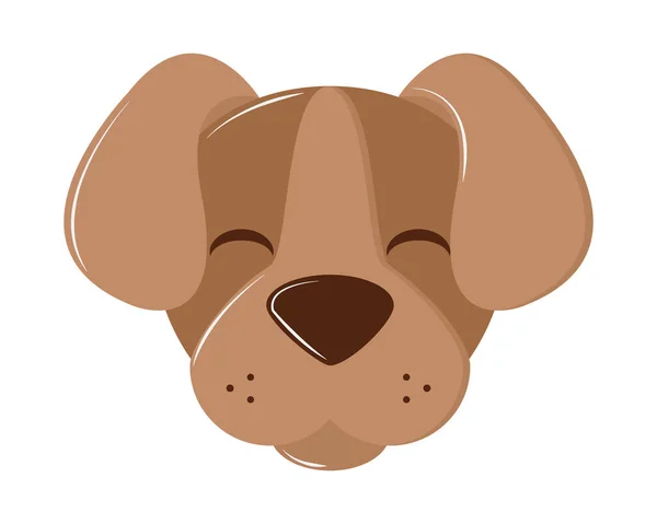 Face cute dog — Stock Vector