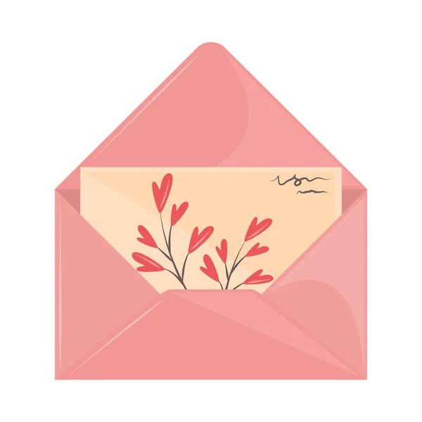 Open envelope and letter — Vettoriale Stock