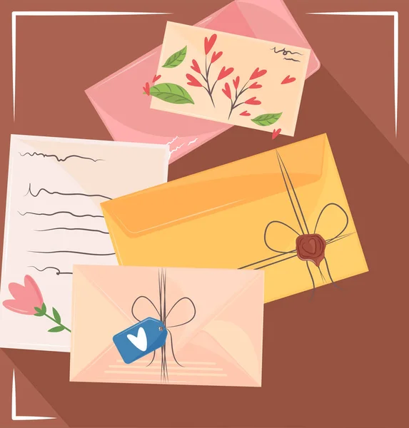 Mail and paper letter — Vettoriale Stock