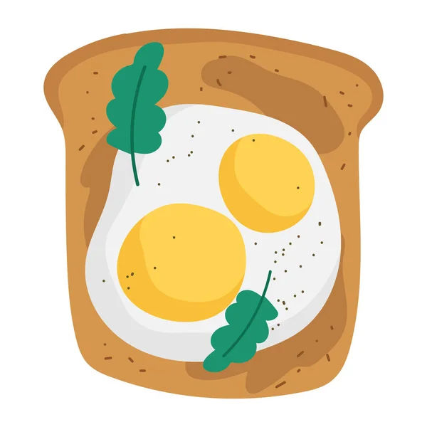 Roti dan telur - Stok Vektor