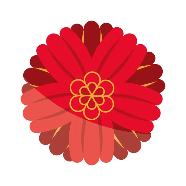 Червона квітка Орнамент — стоковий вектор