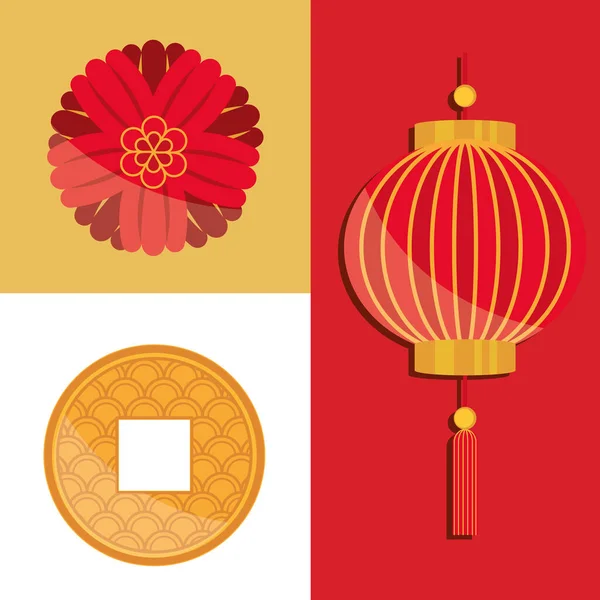 Chinese traditonal icons — Stok Vektör