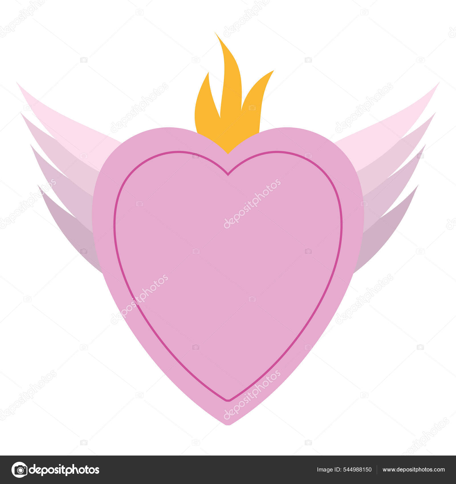 날개달린 심장 스톡 벡터 - ©stockgiu 544988150, image size:1600x1700