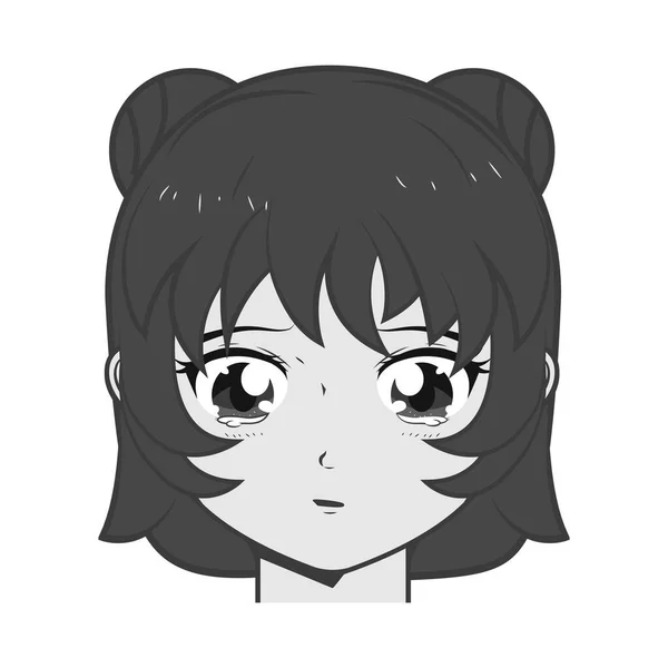 Cute manga girl — Stock Vector