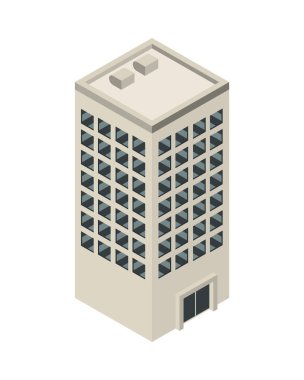 izometrik gökdelen binası