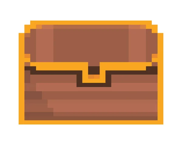 Pixel de madeira no peito — Vetor de Stock