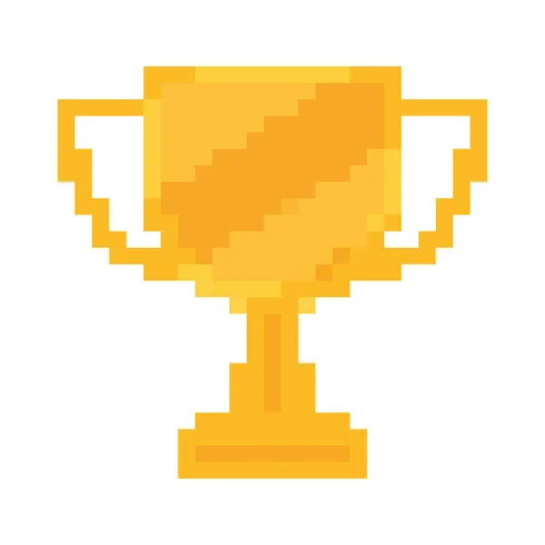 Pixel penghargaan trofi - Stok Vektor