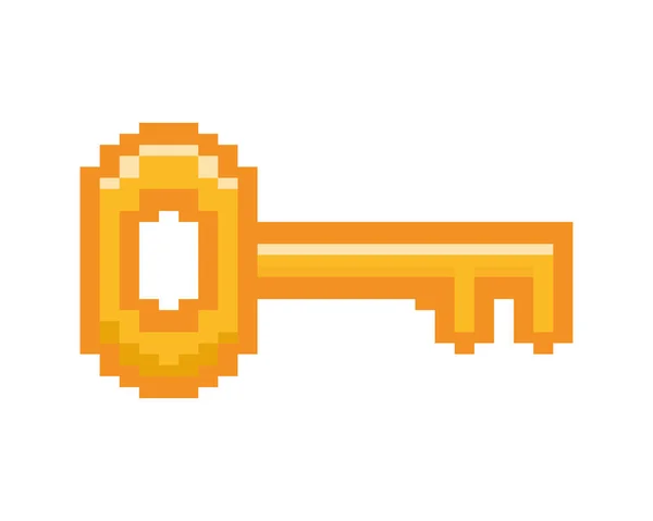 Pixel old key for games — Stock Vector
