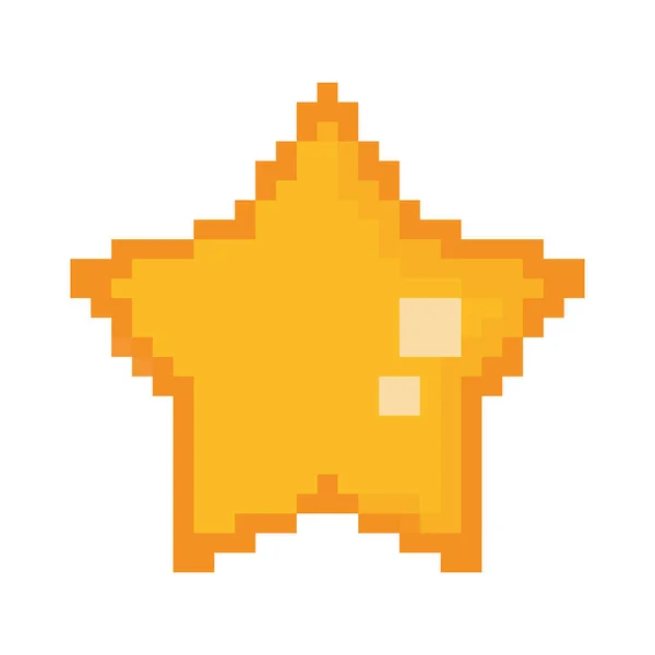 Pixel estrella de oro — Vector de stock