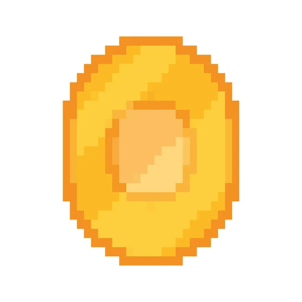 Icono de píxel moneda — Vector de stock