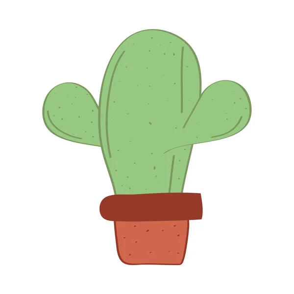 Cactus en maceta — Vector de stock
