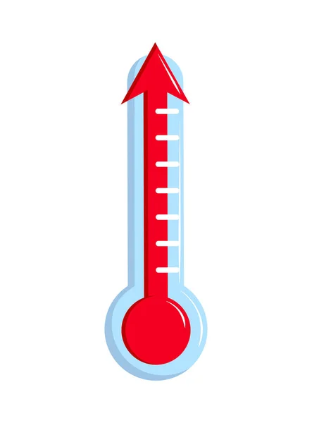 Temperatura térmica quente do termómetro — Vetor de Stock