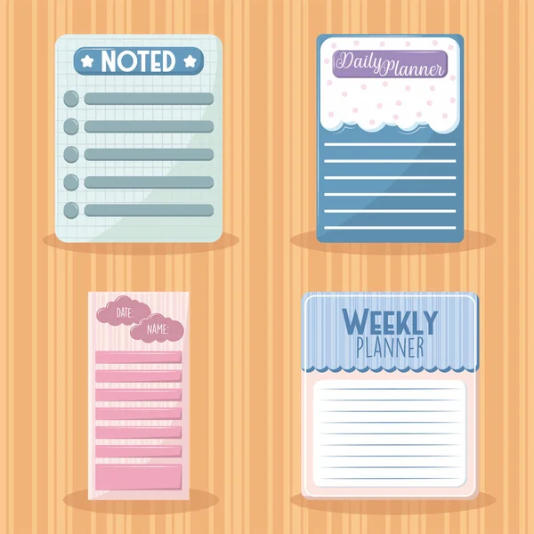 Daily, weekly, monthly planner — Stock Vector
