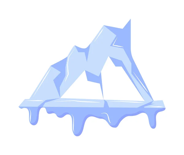 Ícone de iceberg derretido — Vetor de Stock