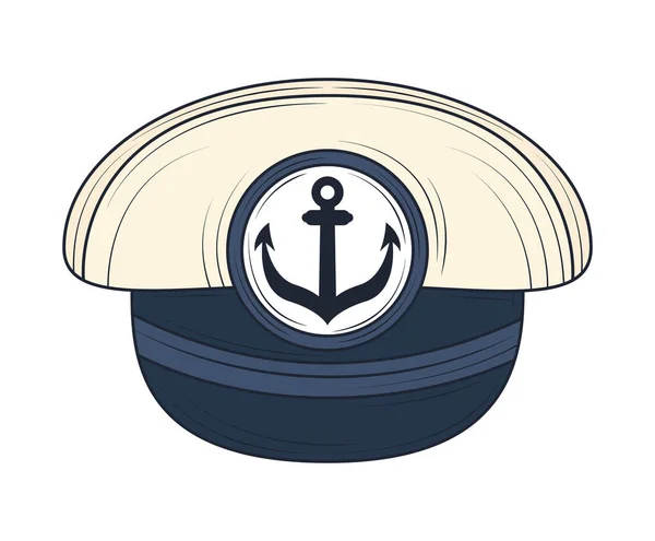 Captain hat nautical — Stock Vector