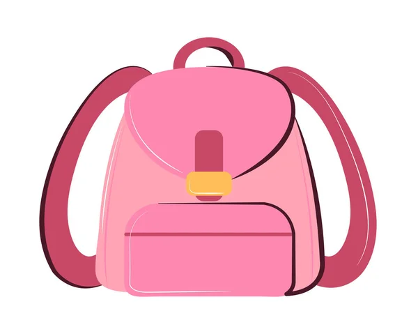 Pink backpack icon —  Vetores de Stock