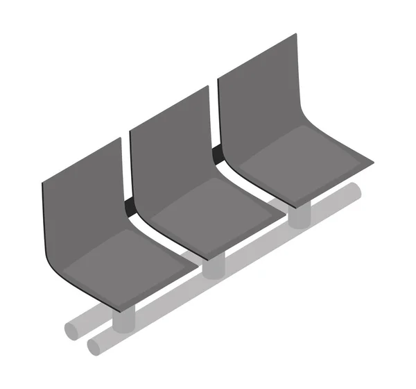 Chaise de train icône — Image vectorielle