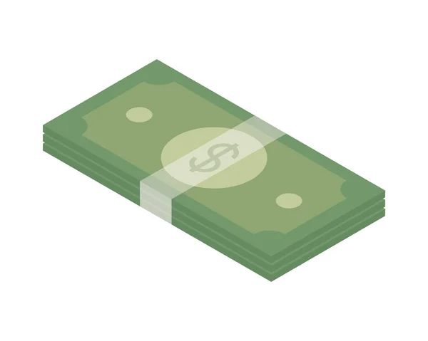 Money cash isometric — Stock Vector