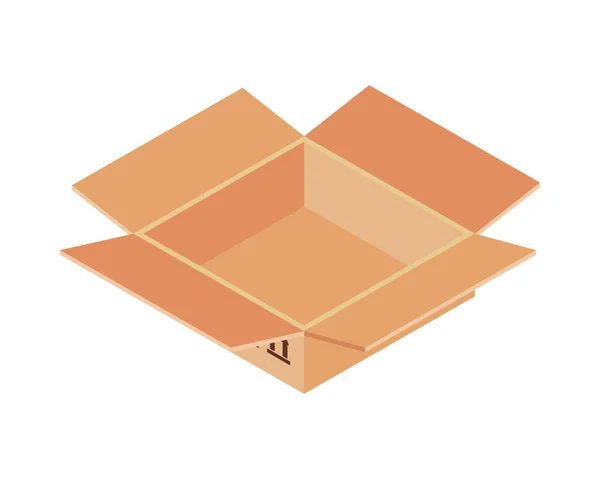 Abra la caja del paquete — Vector de stock