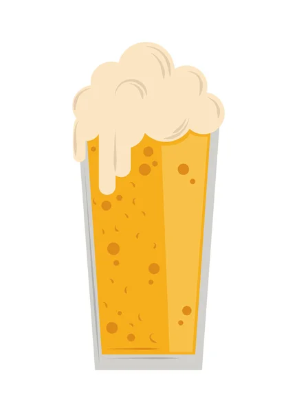 Biertrinken mit Schaum — Stockvektor