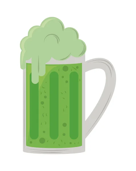 Minuman bir hijau - Stok Vektor