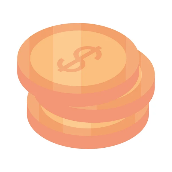 Stack of coins — Stock Vector