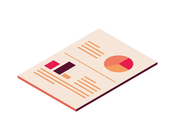 Diagramme financier isométrique — Image vectorielle