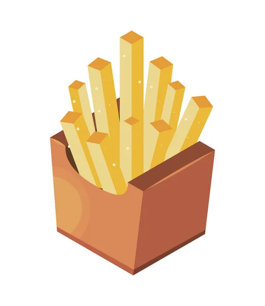 Ícone de batatas fritas francês —  Vetores de Stock
