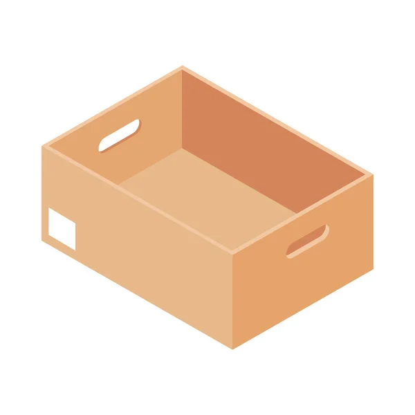 Box carton flat icon — Stock Vector