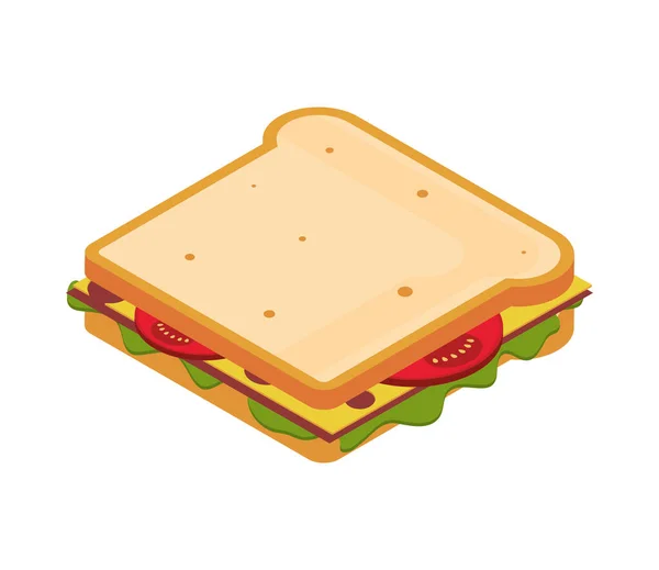 Icona cibo sandwich — Vettoriale Stock