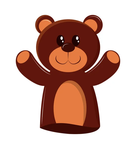 Juguete de oso de peluche — Vector de stock