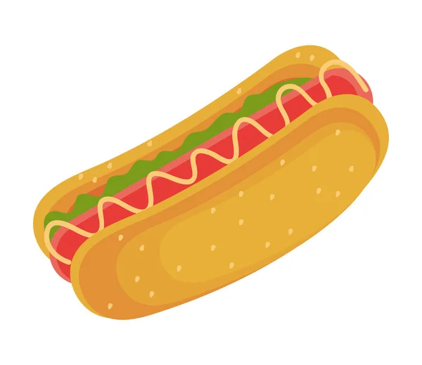 Icono de perro caliente — Vector de stock