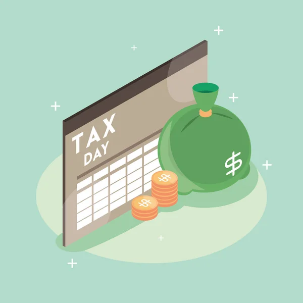 Peníze daňového dne — Stockový vektor