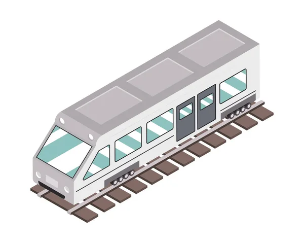 Comboio de metro isométrico — Vetor de Stock